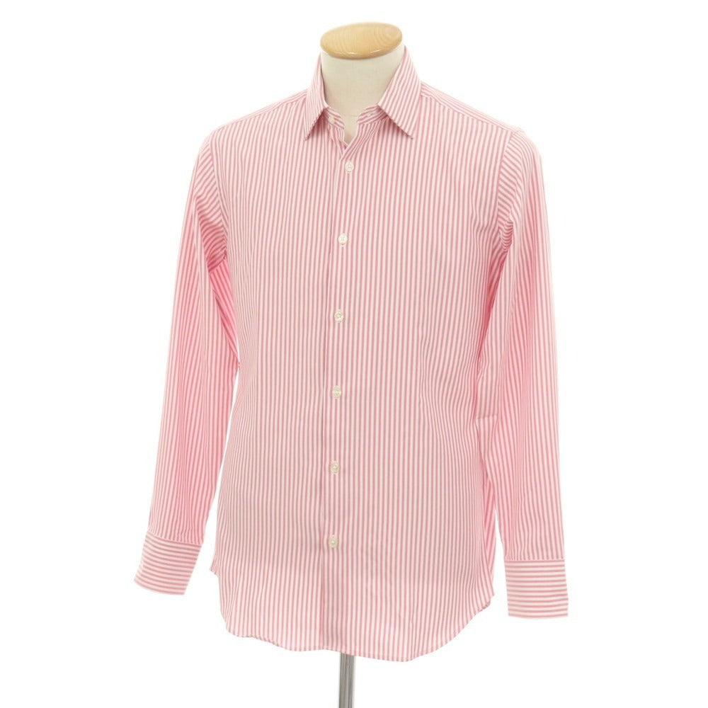 【中古】ビーミング ライフストア バイ ビームス B:MING LIFE STORE by BEAMS ポリエステル ストライプ レギュラーカラー カジュアルシャツ ピンクxホワイト【サイズS】【 状態ランクA 】【 メンズ 】