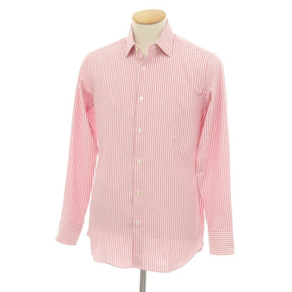 【中古】ビーミング ライフストア バイ ビームス B:MING LIFE STORE by BEAMS ポリエステル ストライプ レギュラーカラー カジュアルシャツ ピンクxホワイト【サイズS】【 状態ランクA 】【 メンズ 】