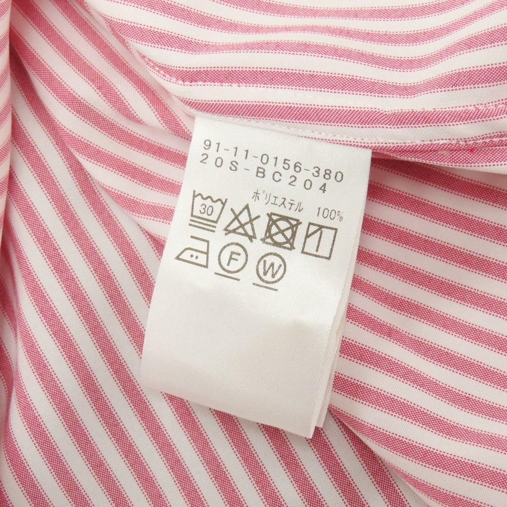 【中古】ビーミング ライフストア バイ ビームス B:MING LIFE STORE by BEAMS ポリエステル ストライプ レギュラーカラー カジュアルシャツ ピンクxホワイト【サイズS】【 状態ランクA 】【 メンズ 】