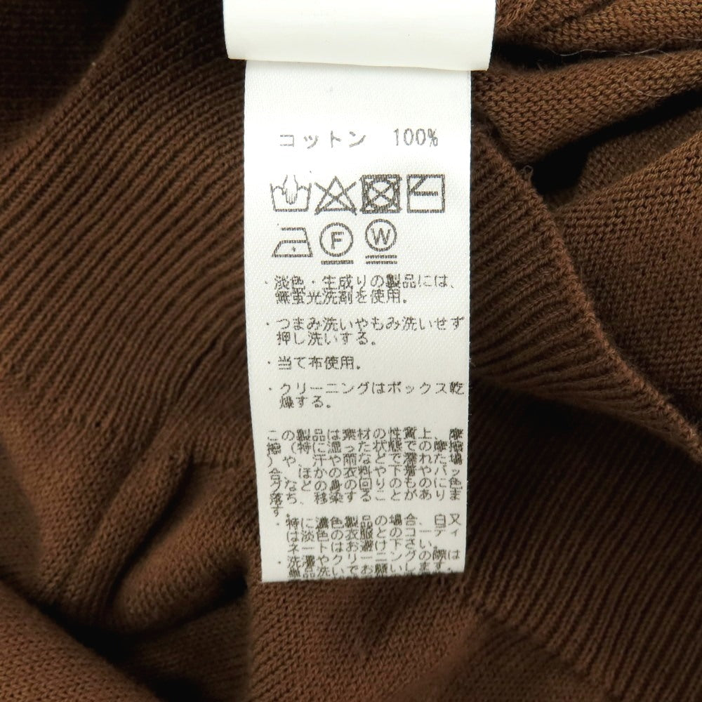 【中古】ビームスエフ BEAMS F ハイゲージ コットン 半袖 ポロニット ブラウン【サイズ44】【 状態ランクB 】【 メンズ 】