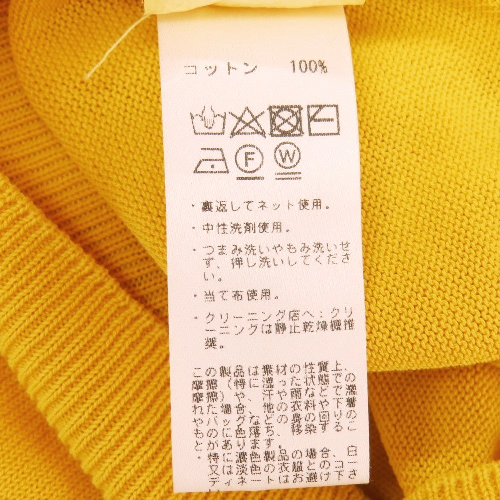 【中古】ビームスエフ BEAMS F ハイゲージ コットン 半袖 ポロニット イエロー【サイズ44】【 状態ランクA 】【 メンズ 】