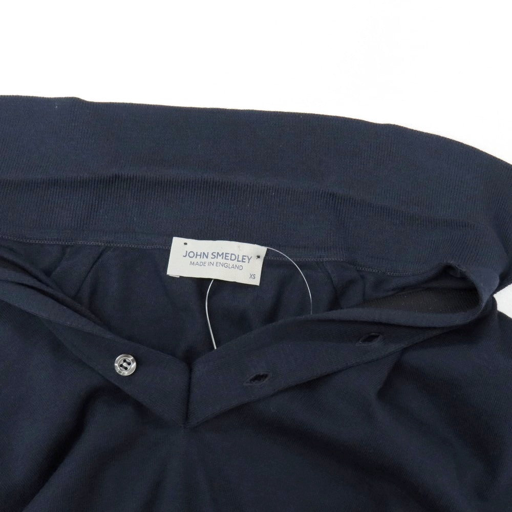 【中古】ジョンスメドレー JOHN SMEDLEY ハイゲージ シーアイランドコットン 半袖 ポロニット ネイビー【サイズXS】【 状態ランクB 】【 メンズ 】