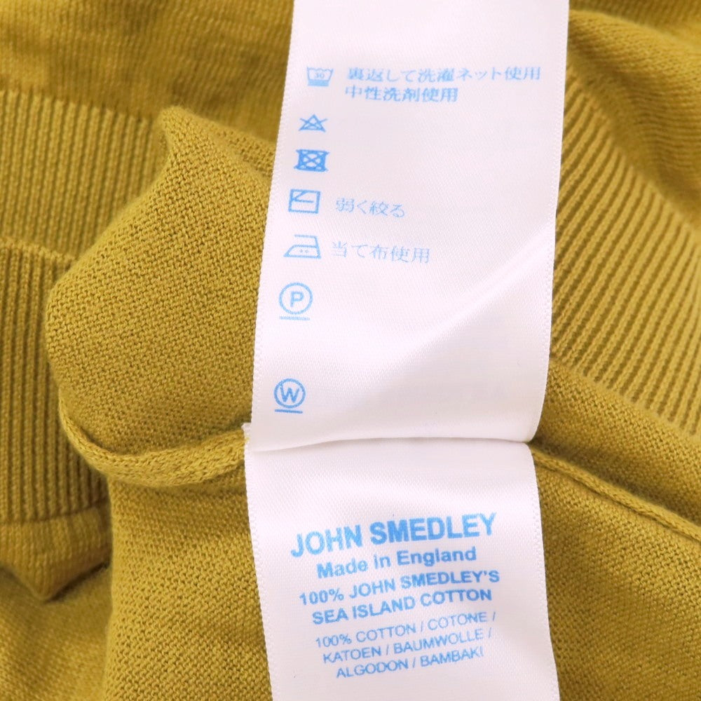 【中古】ジョンスメドレー JOHN SMEDLEY ハイゲージ シーアイランドコットン 半袖 ポロニット オーカーイエロー【サイズS】【 状態ランクB 】【 メンズ 】