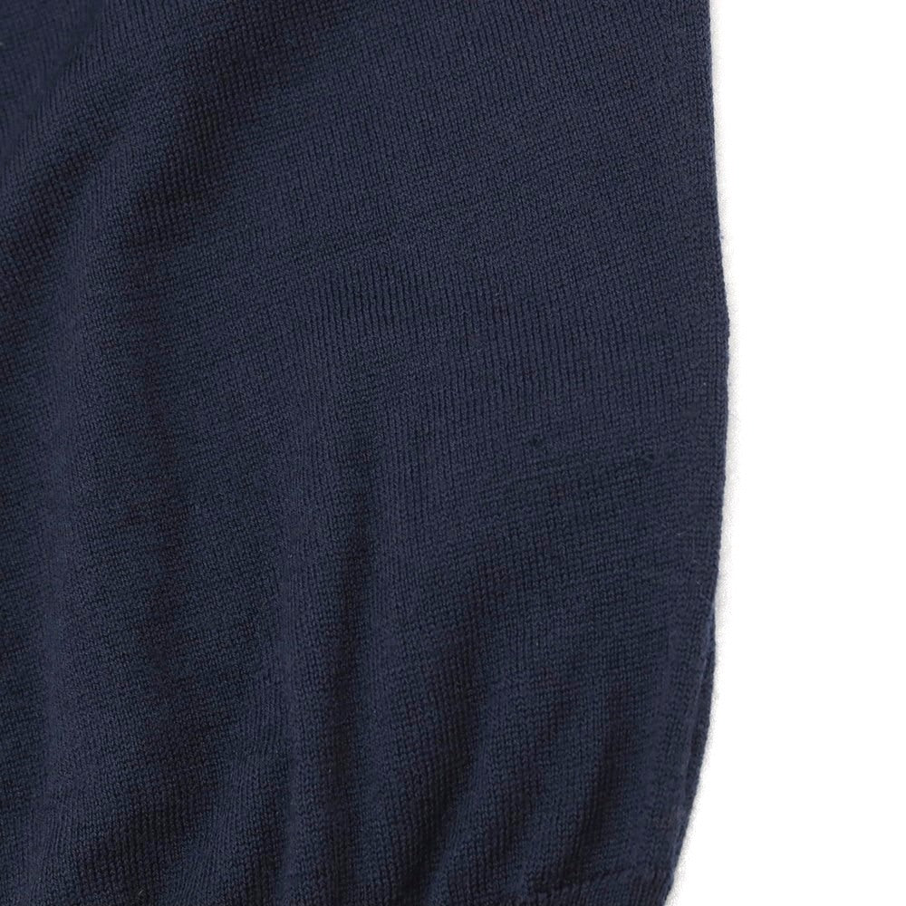 【中古】ジョンスメドレー JOHN SMEDLEY SHIPS別注 ハイゲージ ピュアウール×シーアイランドコットン 長袖 ポロニット ネイビー【サイズS】【 状態ランクB 】【 メンズ 】