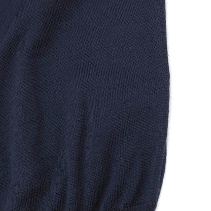 【中古】ジョンスメドレー JOHN SMEDLEY SHIPS別注 ハイゲージ ピュアウール×シーアイランドコットン 長袖 ポロニット ネイビー【サイズS】【 状態ランクB 】【 メンズ 】