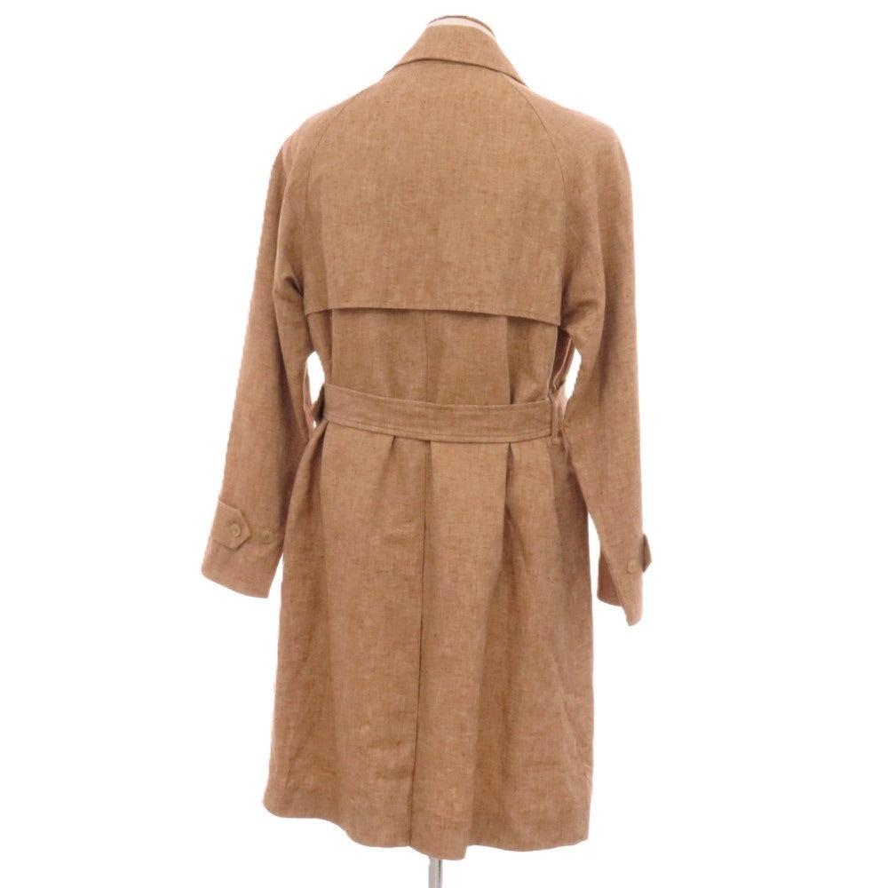 【中古】グレンフェル GRENFELL リネン系 ダブルジップ ステンカラーコート アプリコット【サイズ38】【 状態ランクB 】【 メンズ 】