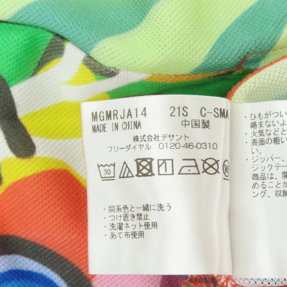 【中古】マンシンングウェア Munsingwear ストレッチ ポリエステル 総柄プリント 半袖ポロシャツ マルチカラー【サイズLL】【 状態ランクA 】【 メンズ 】