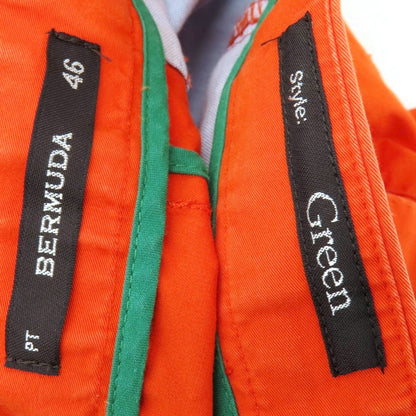 【中古】ピーティーゼロウーノ バミューダ PT01 BERMUDA Green ストレッチ コットン ショートパンツ オレンジ【サイズ46】【 状態ランクC 】【 メンズ 】