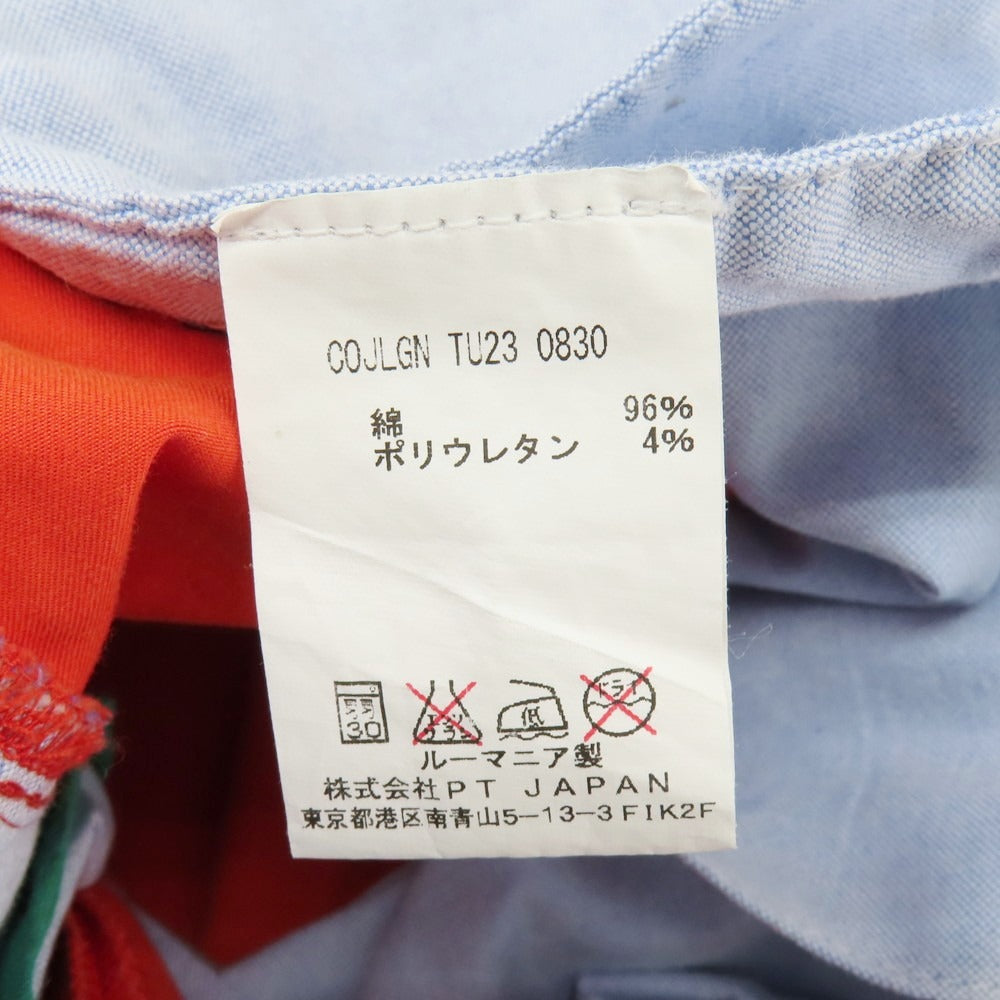 【中古】ピーティーゼロウーノ バミューダ PT01 BERMUDA Green ストレッチ コットン ショートパンツ オレンジ【サイズ46】【 状態ランクC 】【 メンズ 】