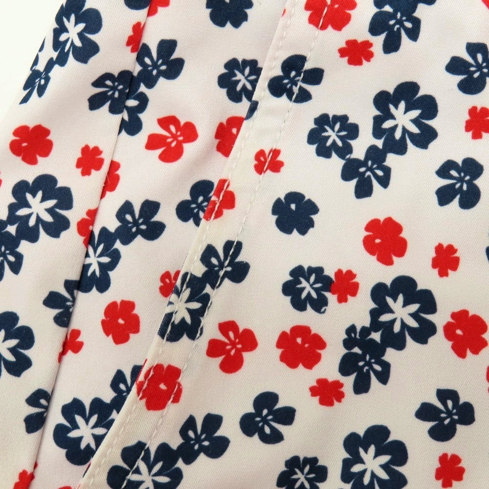 【中古】フィラ FILA ストレッチ ポリエステル フラワー プリント ショートパンツ ホワイトxネイビー×レッド【サイズL】【 状態ランクB 】【 メンズ 】