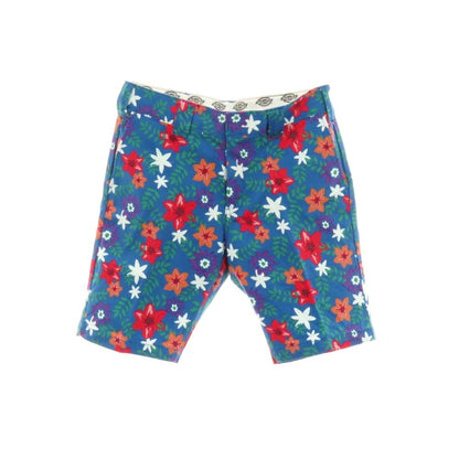 【中古】ディッキーズ Dickies コットン ボタニカル プリント ショートパンツ ダークブルーxマルチカラー【サイズ30】【 状態ランクB 】【 メンズ 】
