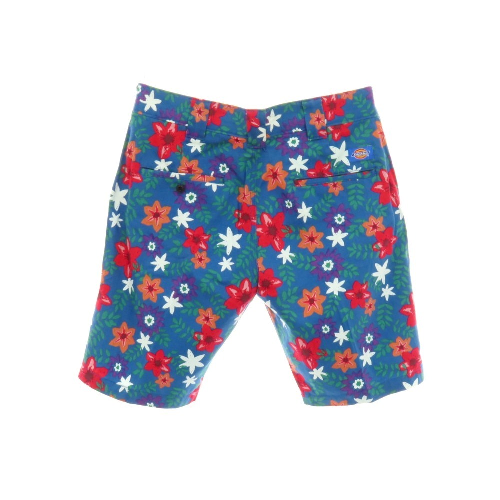 【中古】ディッキーズ Dickies コットン ボタニカル プリント ショートパンツ ダークブルーxマルチカラー【サイズ30】【 状態ランクB 】【 メンズ 】