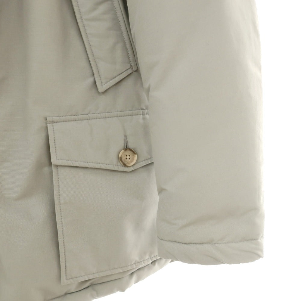 【中古】ウールリッチ WOOLRICH コットンナイロン フーデッド ダウンジャケット ライトグレー【サイズXS】【 状態ランクC 】【 メンズ 】