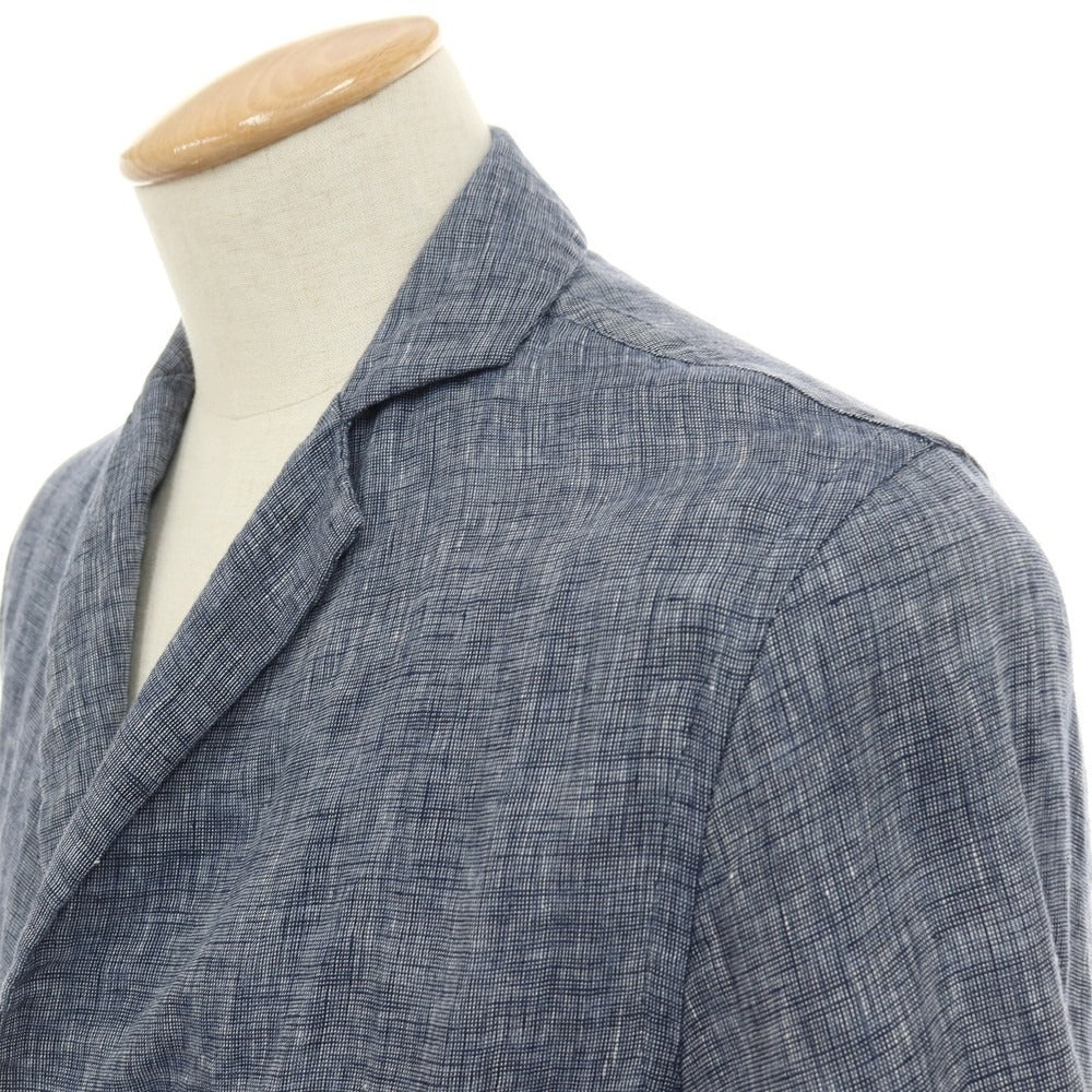 【中古】ラルディーニ LARDINI リネン 3B カジュアルジャケット ブルーネイビー【サイズS】【 状態ランクB 】【 メンズ 】