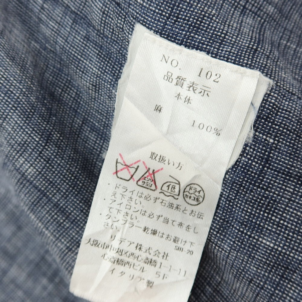 【中古】ラルディーニ LARDINI リネン 3B カジュアルジャケット ブルーネイビー【サイズS】【 状態ランクB 】【 メンズ 】