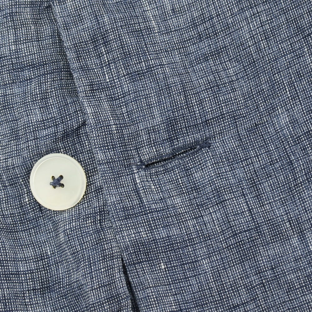 【中古】ラルディーニ LARDINI リネン 3B カジュアルジャケット ブルーネイビー【サイズS】【 状態ランクB 】【 メンズ 】