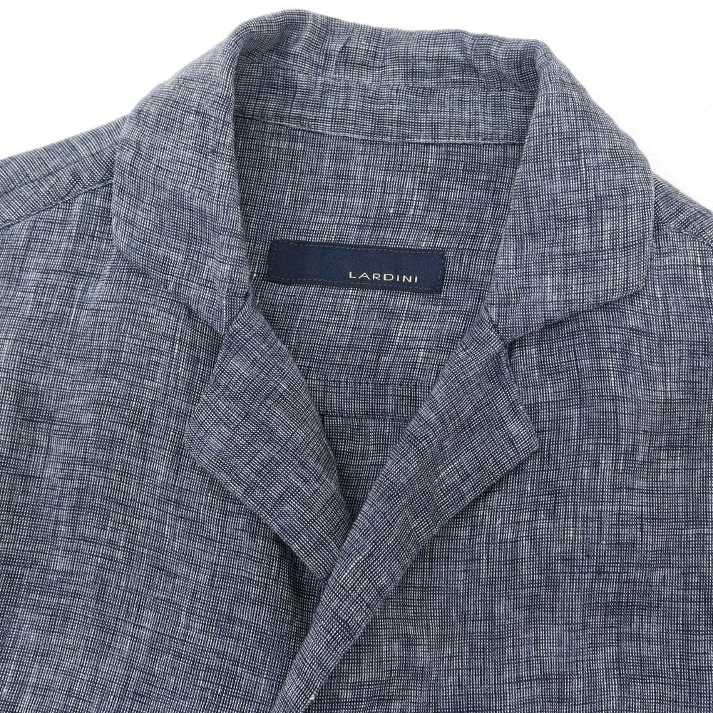 【中古】ラルディーニ LARDINI リネン 3B カジュアルジャケット ブルーネイビー【サイズS】【 状態ランクB 】【 メンズ 】