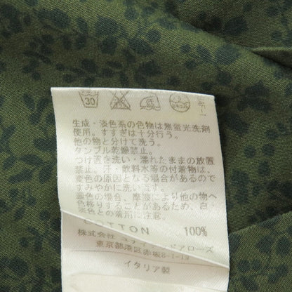 【中古】エリコフォルミコラ ERRICO FORMICOLA コットン ボタニカル 小花柄 プリント ワイドカラー カジュアルシャツ グリーン【サイズS】【 状態ランクC 】【 メンズ 】