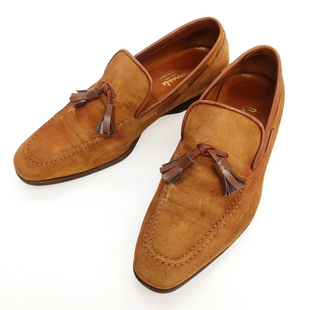【中古】フェランテ FERRANTE スエード ローファー ブラウン【サイズ6】【 状態ランクC 】【 メンズ 】