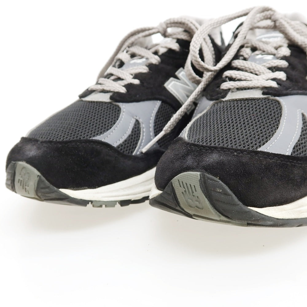 【中古】ニューバランス NEW BALANCE U991BK2 スエード スニーカー ブラック【サイズUK8 1/2】【 状態ランクB 】【 メンズ 】