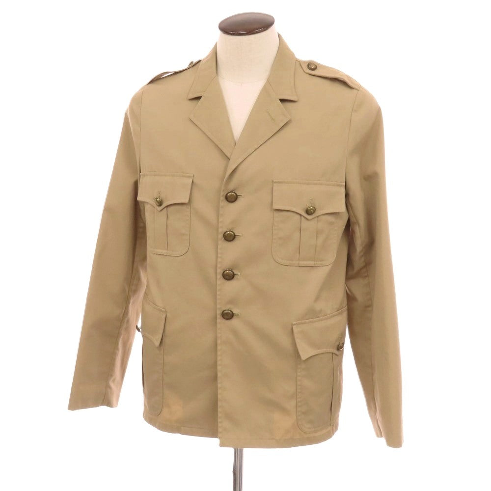 【中古】サンローランパリ SAINT LAURENT PARIS ポリエステルコットン サファリジャケット ベージュ【サイズ50】【 状態ランクB 】【 メンズ 】