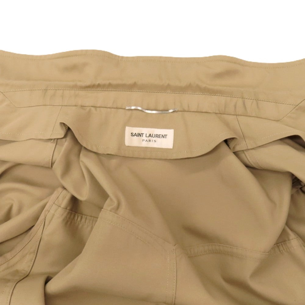 【中古】サンローランパリ SAINT LAURENT PARIS ポリエステルコットン サファリジャケット ベージュ【サイズ50】【 状態ランクB 】【 メンズ 】