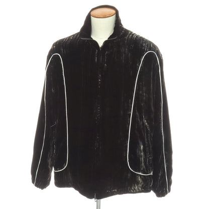 【中古】ディーゼル DIESEL J-HAY レーヨンナイロン ベロア パイピングデザイン ダブルジップブルゾン ブラック【サイズ46】【 状態ランクB 】【 メンズ 】