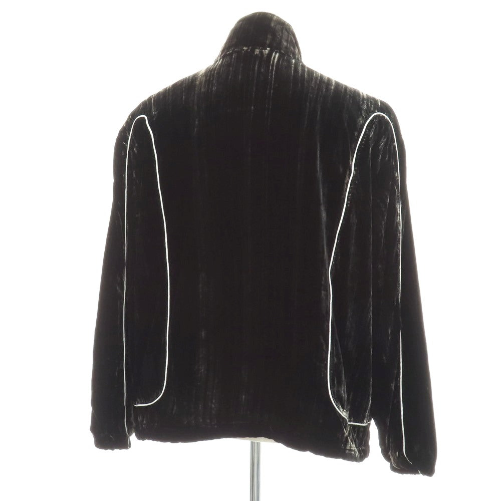 【中古】ディーゼル DIESEL J-HAY レーヨンナイロン ベロア パイピングデザイン ダブルジップブルゾン ブラック【サイズ46】【 状態ランクB 】【 メンズ 】