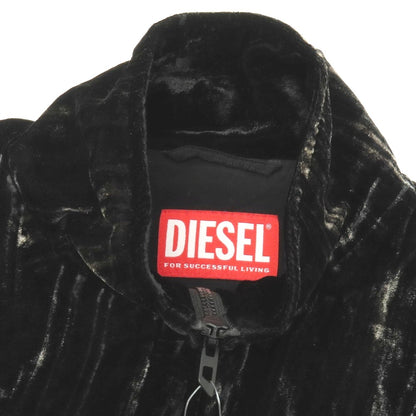 【中古】ディーゼル DIESEL J-HAY レーヨンナイロン ベロア パイピングデザイン ダブルジップブルゾン ブラック【サイズ46】【 状態ランクB 】【 メンズ 】