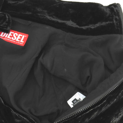 【中古】ディーゼル DIESEL J-HAY レーヨンナイロン ベロア パイピングデザイン ダブルジップブルゾン ブラック【サイズ46】【 状態ランクB 】【 メンズ 】
