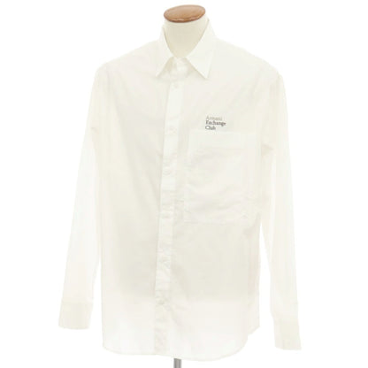 【中古】アルマーニ エクスチェンジ A/X ARMANI EXCHANGE コットン レギュラーカラー カジュアルシャツ ホワイト【サイズM】【 状態ランクB 】【 メンズ 】