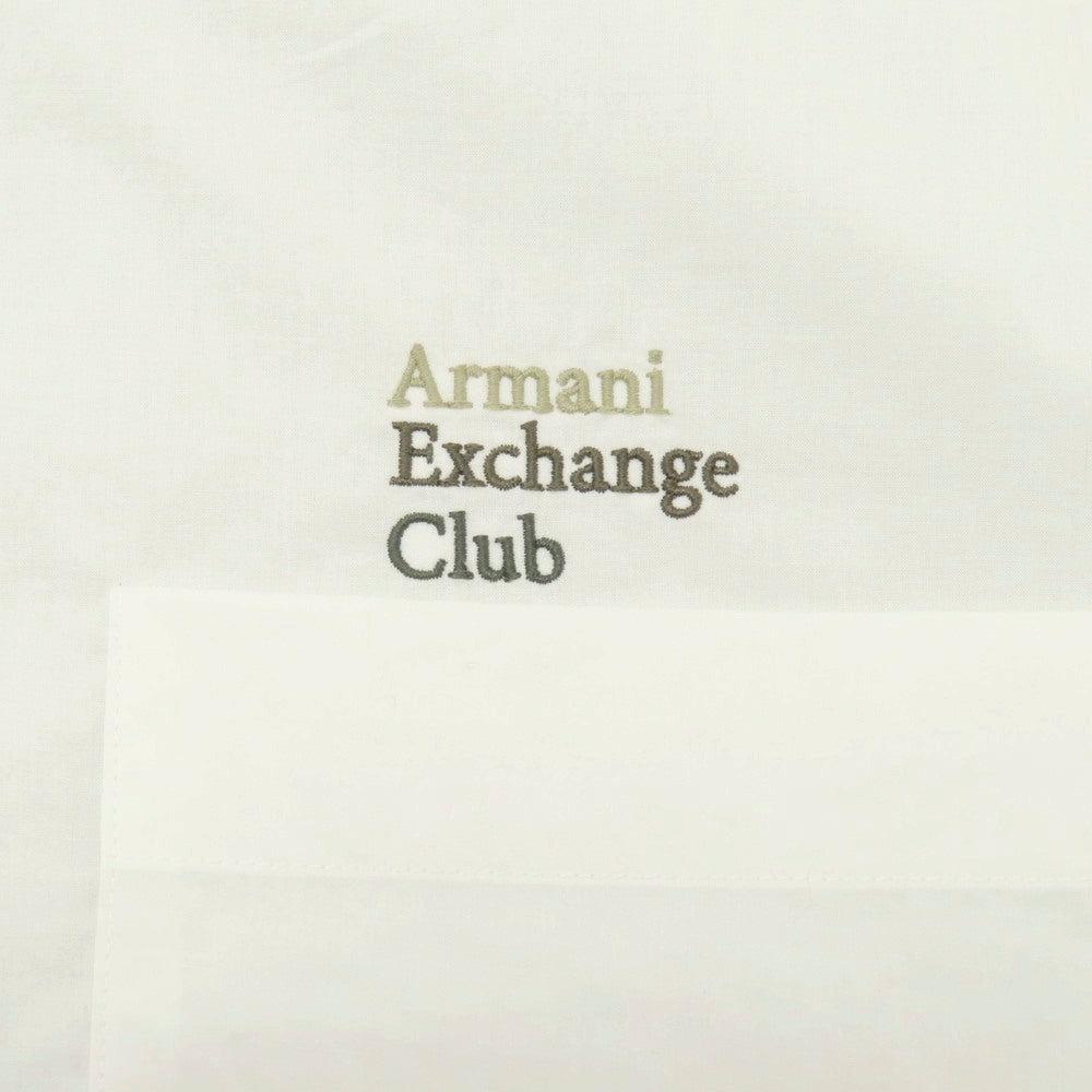 【中古】アルマーニ エクスチェンジ A/X ARMANI EXCHANGE コットン レギュラーカラー カジュアルシャツ ホワイト【サイズM】【 状態ランクB 】【 メンズ 】