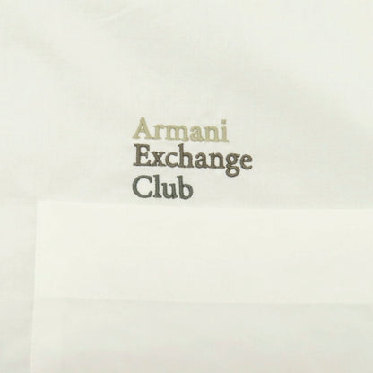 【中古】アルマーニ エクスチェンジ A/X ARMANI EXCHANGE コットン レギュラーカラー カジュアルシャツ ホワイト【サイズM】【 状態ランクB 】【 メンズ 】