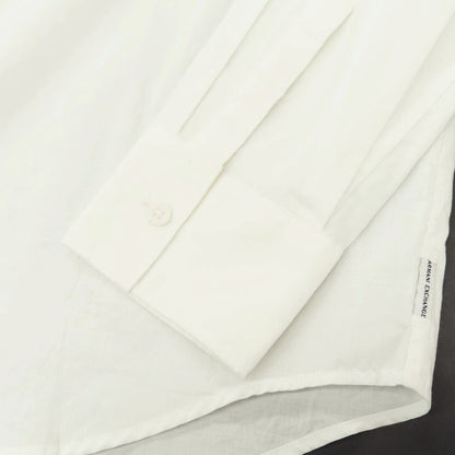 【中古】アルマーニ エクスチェンジ A/X ARMANI EXCHANGE コットン レギュラーカラー カジュアルシャツ ホワイト【サイズM】【 状態ランクB 】【 メンズ 】