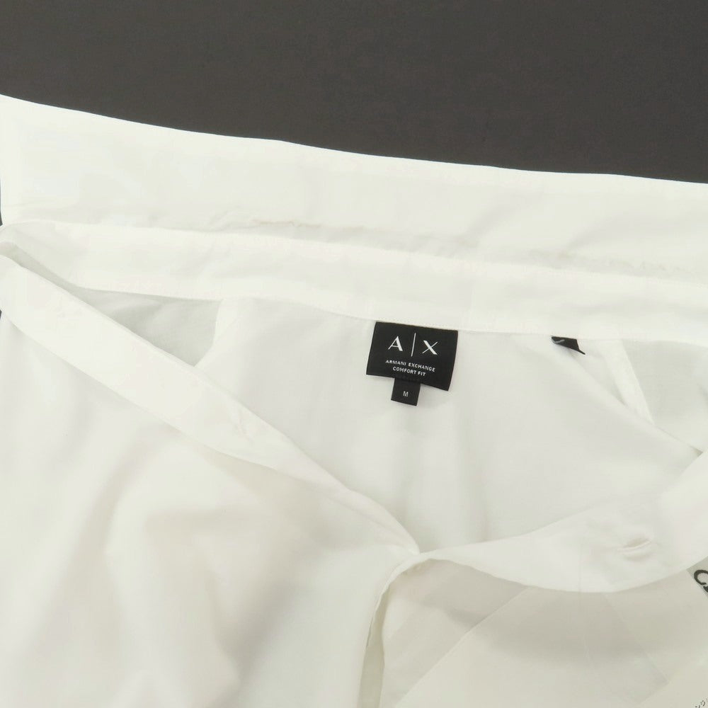 【中古】アルマーニ エクスチェンジ A/X ARMANI EXCHANGE コットン レギュラーカラー カジュアルシャツ ホワイト【サイズM】【 状態ランクB 】【 メンズ 】