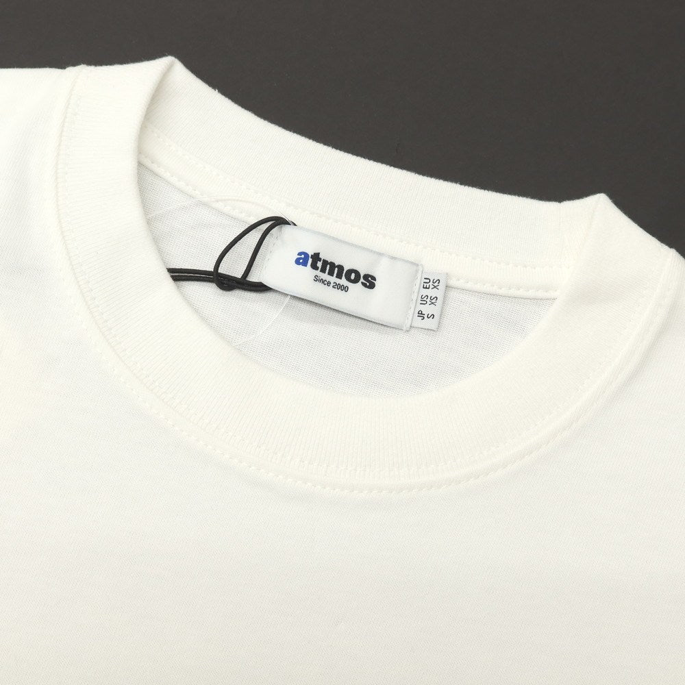 【中古】アトモス atmos コットン シリコンプリント クルーネック 半袖Ｔシャツ ホワイト【サイズS】【 状態ランクA 】【 メンズ 】