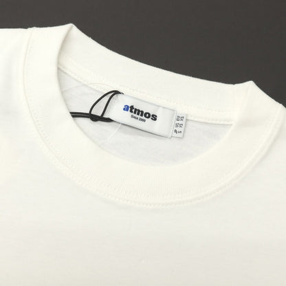 【中古】アトモス atmos コットン シリコンプリント クルーネック 半袖Ｔシャツ ホワイト【サイズS】【 状態ランクA 】【 メンズ 】