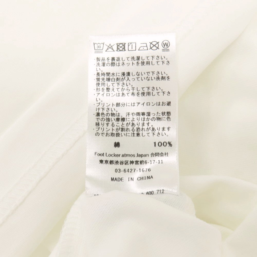 【中古】アトモス atmos コットン シリコンプリント クルーネック 半袖Ｔシャツ ホワイト【サイズS】【 状態ランクA 】【 メンズ 】