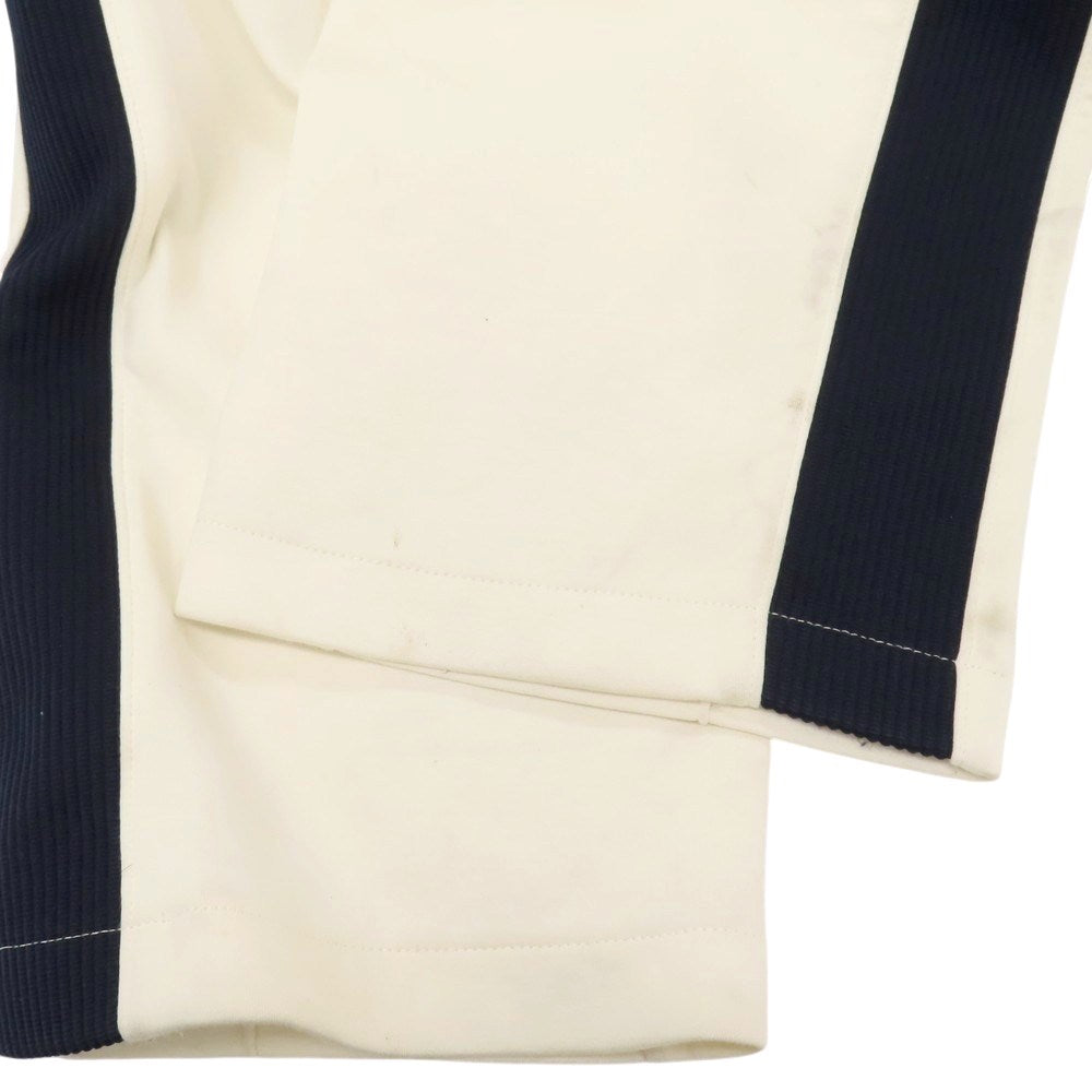 【中古】アルマーニ エクスチェンジ A/X ARMANI EXCHANGE コットンポリエステル ジャージー スウェットパンツ オフホワイトxネイビー【サイズL】【 状態ランクC 】【 メンズ 】