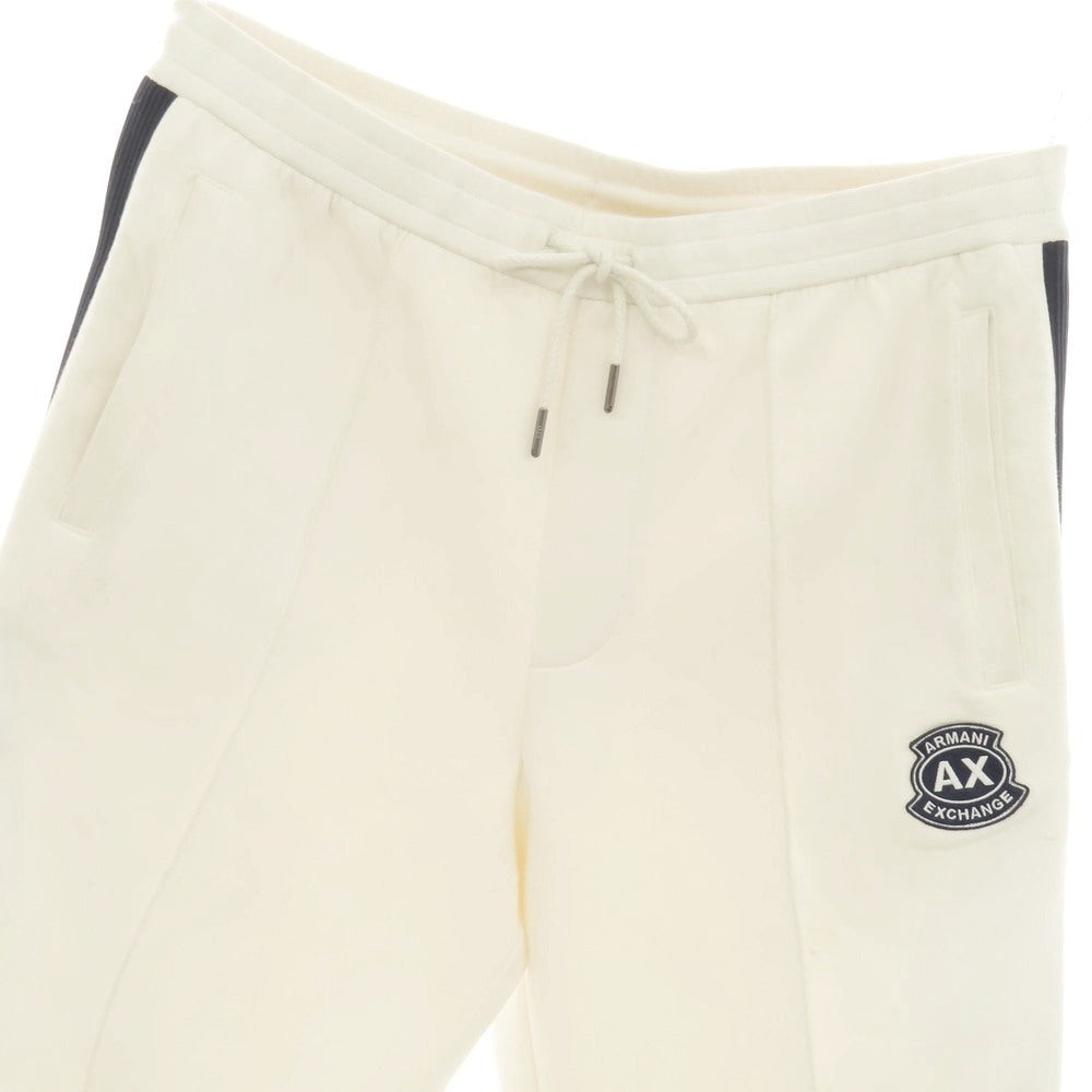 【中古】アルマーニ エクスチェンジ A/X ARMANI EXCHANGE コットンポリエステル ジャージー スウェットパンツ オフホワイトxネイビー【サイズL】【 状態ランクC 】【 メンズ 】