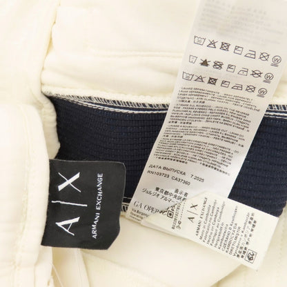 【中古】アルマーニ エクスチェンジ A/X ARMANI EXCHANGE コットンポリエステル ジャージー スウェットパンツ オフホワイトxネイビー【サイズL】【 状態ランクC 】【 メンズ 】