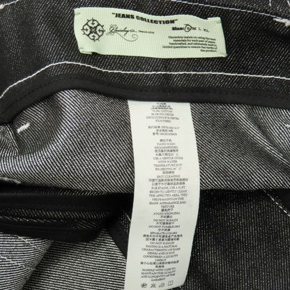 【中古】グラシアボーイ GLACIERBOY コットンポリエステル フレアシルエット デニムパンツ ブラックxシルバー【サイズS】【 状態ランクA 】【 メンズ 】