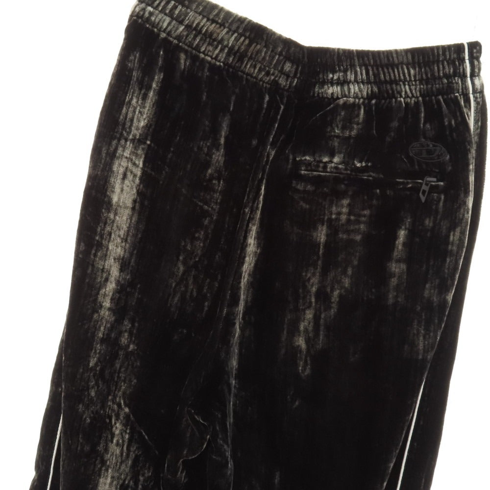 【中古】ディーゼル DIESEL P-HAY レーヨンナイロン ベロア イージーパンツ ブラック【サイズS】【 状態ランクB 】【 メンズ 】