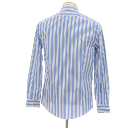 【中古】ブルックスブラザーズ Brooks Brothers コットンポリウレタン ストライプ ボタンダウン カジュアルシャツ ブルーxホワイト【サイズS】【 状態ランクC 】【 メンズ 】