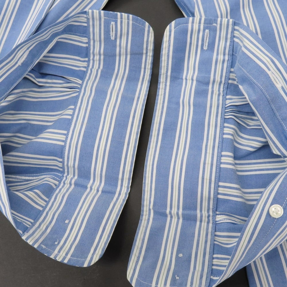 【中古】ブルックスブラザーズ Brooks Brothers コットンポリウレタン ストライプ ボタンダウン カジュアルシャツ ブルーxホワイト【サイズS】【 状態ランクC 】【 メンズ 】