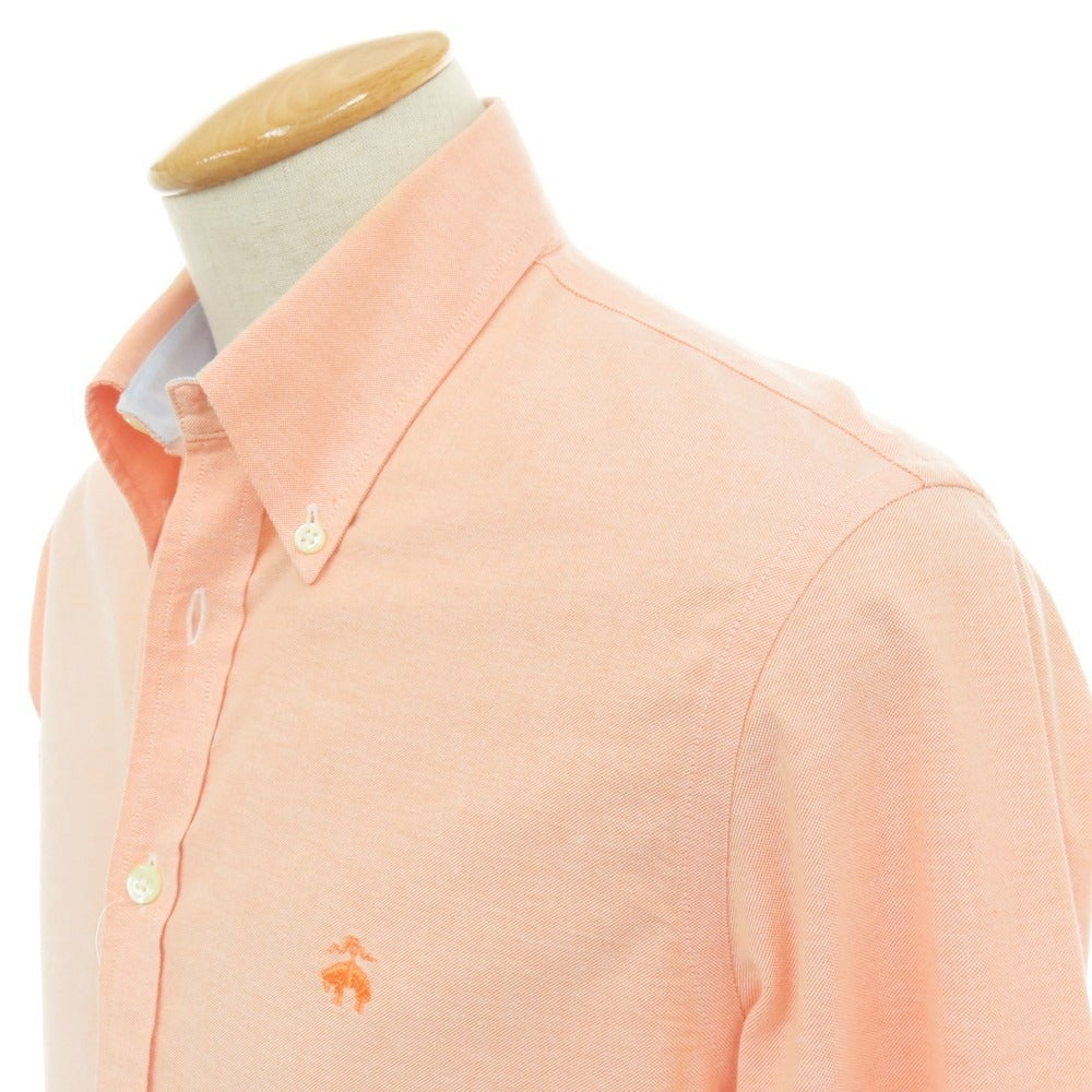 【中古】ブルックスブラザーズ Brooks Brothers ストレッチ コットン ボタンダウン カジュアルシャツ ライトオレンジ【サイズS】【 状態ランクC 】【 メンズ 】