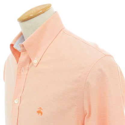 【中古】ブルックスブラザーズ Brooks Brothers ストレッチ コットン ボタンダウン カジュアルシャツ ライトオレンジ【サイズS】【 状態ランクC 】【 メンズ 】