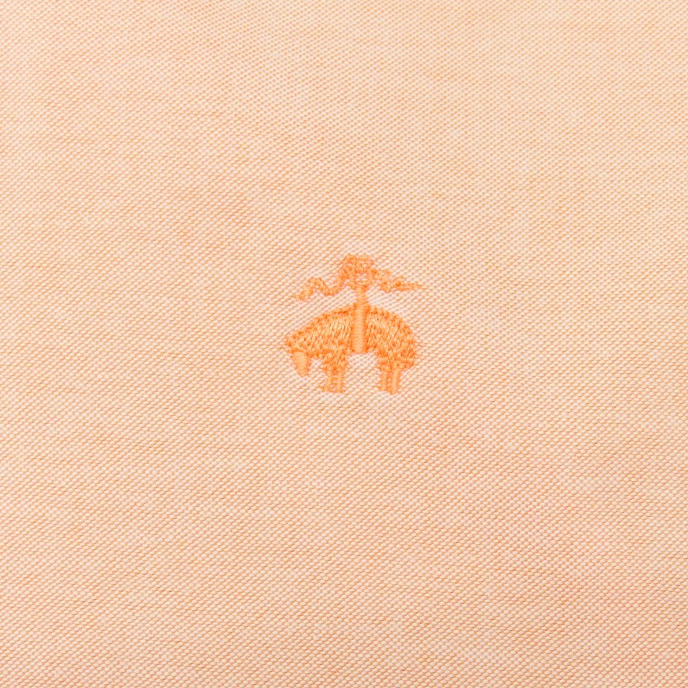 【中古】ブルックスブラザーズ Brooks Brothers ストレッチ コットン ボタンダウン カジュアルシャツ ライトオレンジ【サイズS】【 状態ランクC 】【 メンズ 】