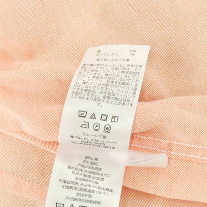 【中古】ブルックスブラザーズ Brooks Brothers ストレッチ コットン ボタンダウン カジュアルシャツ ライトオレンジ【サイズS】【 状態ランクC 】【 メンズ 】