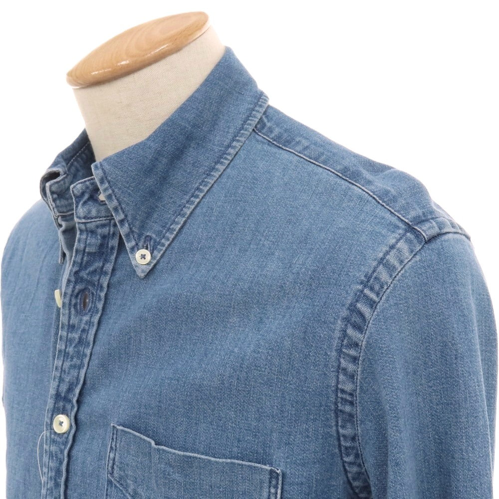 【中古】ブルックスブラザーズ Brooks Brothers ストレッチ コットン ボタンダウン カジュアルシャツ ブルーネイビー【サイズS】【 状態ランクB 】【 メンズ 】